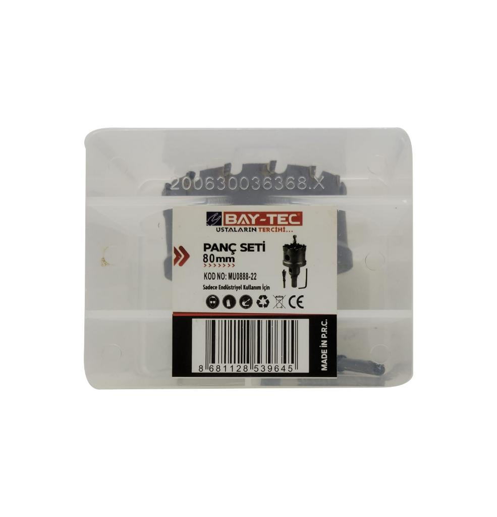 Bay-Tec MU0888-22 Tct Metal Delme Panç Seti Takımı 80 mm Bay-Tec MU0888-22 Tct Metal Delme Panç Seti Takımı 80 mm