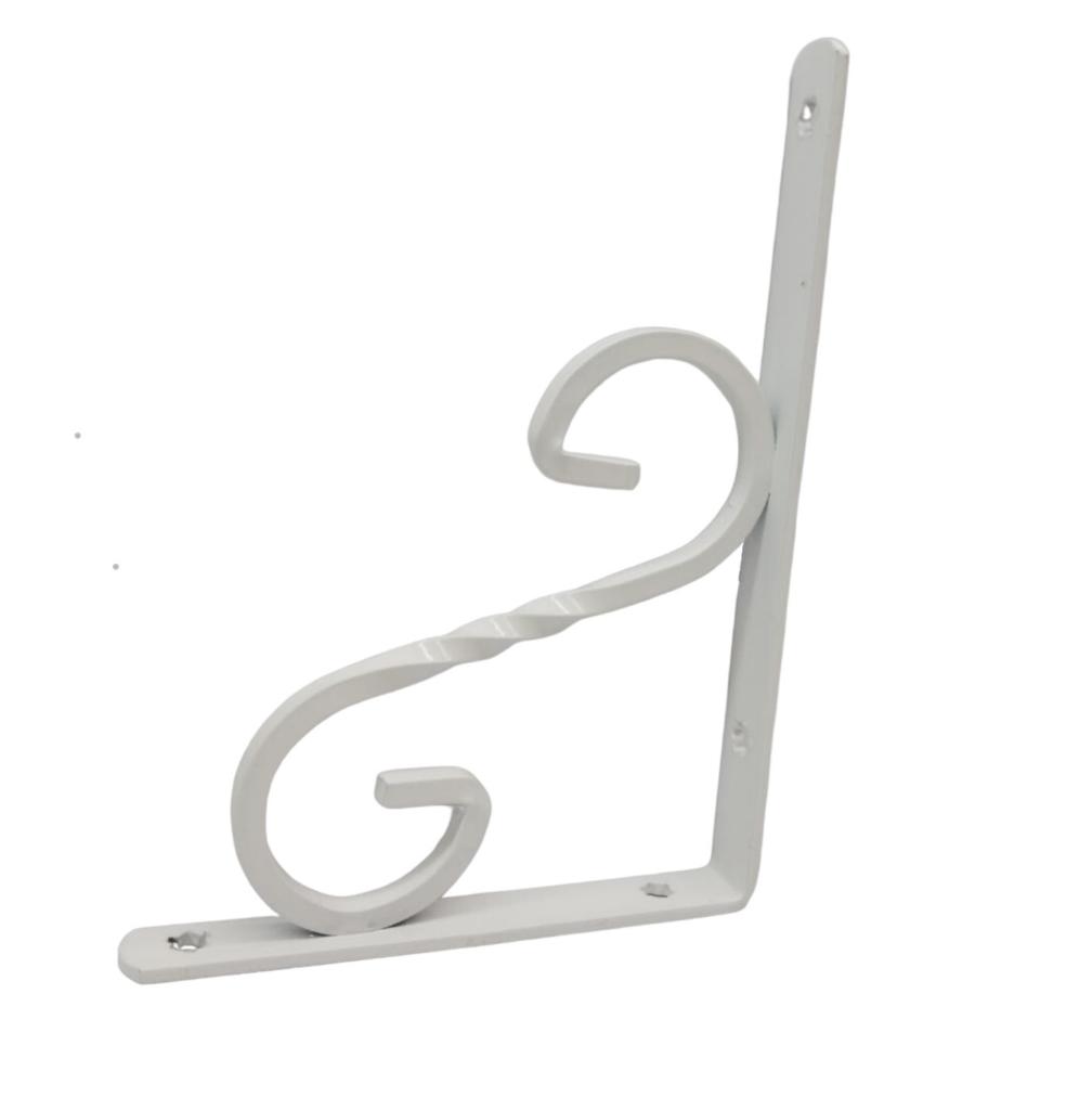 Beşel Ferforje Raf Altı Raf Demiri Parlak Beyaz 15,5x11,5x1,4 cm No:1 Beşel Ferforje Raf Altı Raf Demiri Parlak Beyaz 15,5x11,5x1,4 cm No:1
