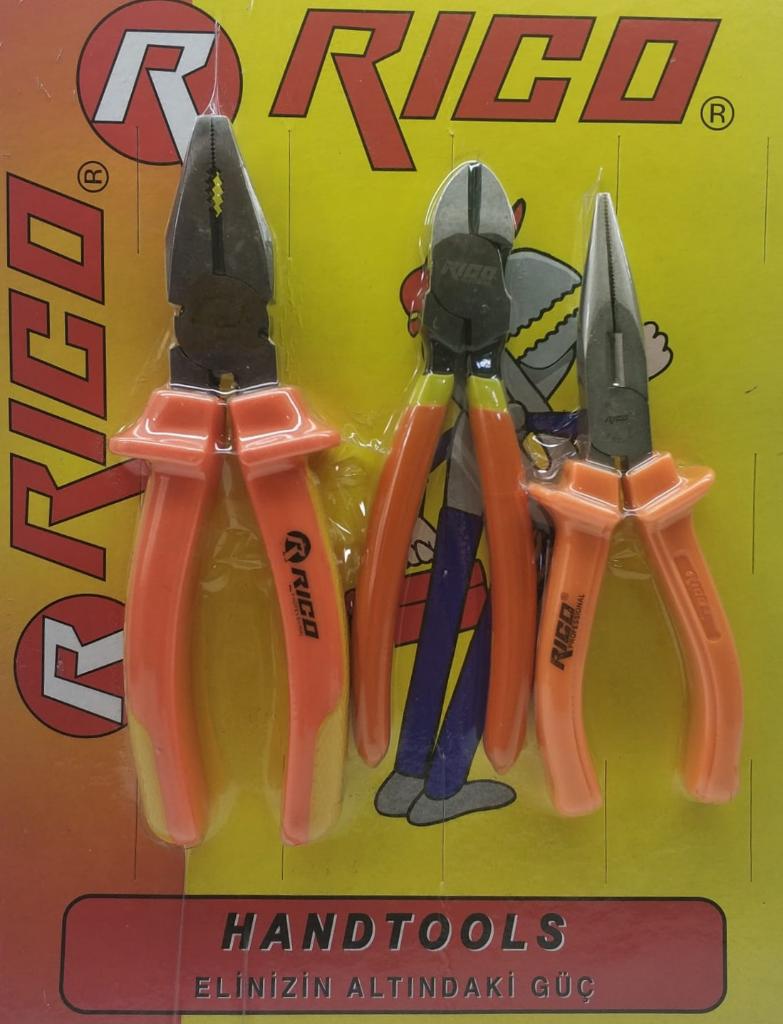 Pense - Yankeski - Kargaburnu 3`lü Set Rico RC0131 Pense - Yankeski - Kargaburnu 3`lü Set Rico RC0131